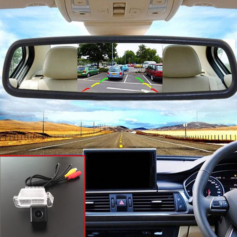 4.3 inch Auto Parking Systeem HD Auto Monitor 170 Graden auto achteruitrijcamera voor ford fiesta/kuga/galaxy 2006 ~