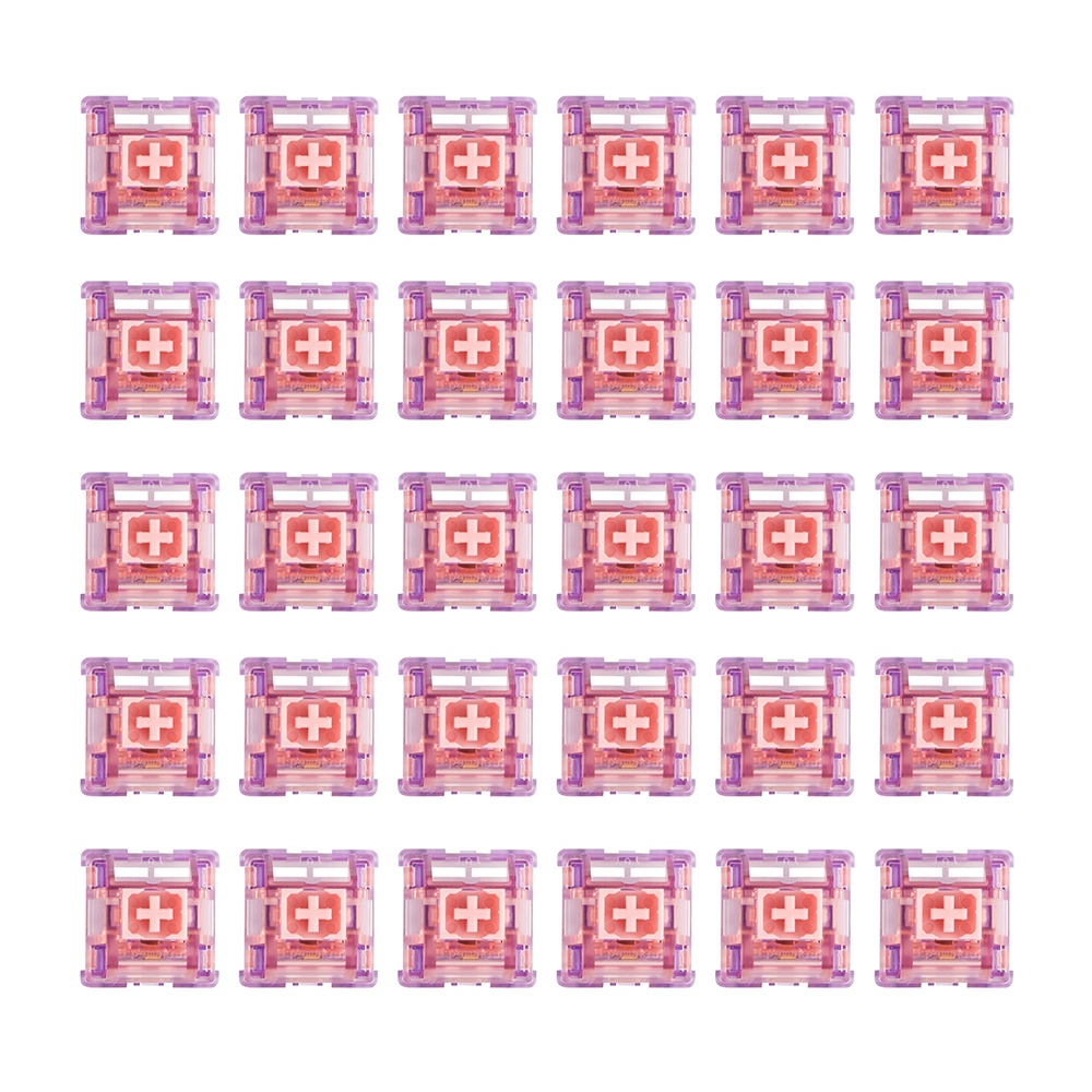 EPOMAKER – ensemble de commutateurs flamant rose, 35 pièces, linéaire, lubrifié en usine, tige POM, double ressort, boîtier PC, clavier mécanique
