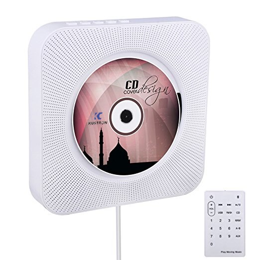 Draagbare 5 In 1 Cd Speler Muur Gemonteerde Bluetooth Speaker Volledige Band Fm Radio U-Disk Speler thuis Met Afstandsbediening: 02 US Plug