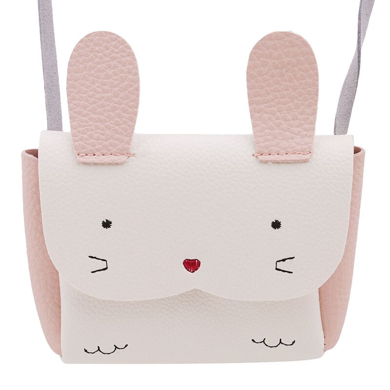 Girls PU Coin Purse Bag Wallet Kids Rabbit One Shoulder Bag Small Coin Purse Change Wallet Kids Bag: Beige