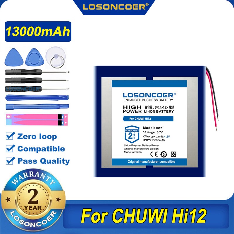 13000mAh Battery For Chuwi Hi9 Pro ,Hi9 Air CWI546 ,Hi8 / Hi8 Pro,Xv8 for Ainol NOVO 7 ,Hi10 Pro ,Hi10 X ,Hi12 HI10 Plus 3 Wire: Hi12 HI10 Plus