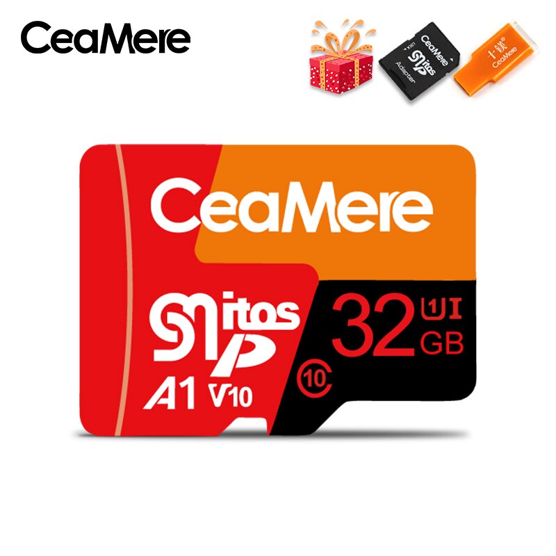 CeaMere Memory Card 256GB 128GB 64GB U3 UHS-3 32GB Micro sd card Class10 UHS-1 flash card Memory Microsd TF/SD Cards for Tablet: 32GB