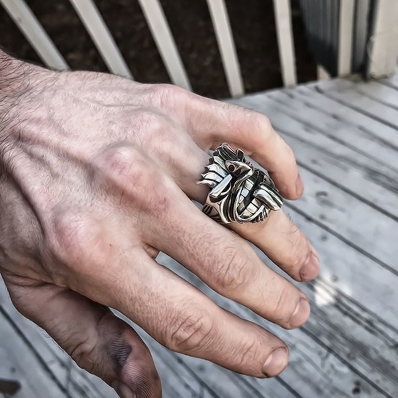 Eyhimd Māori Mythologie Rvs Tiki Totem Ringen Heren Tribal Unieke Biker Amulet Sieraden