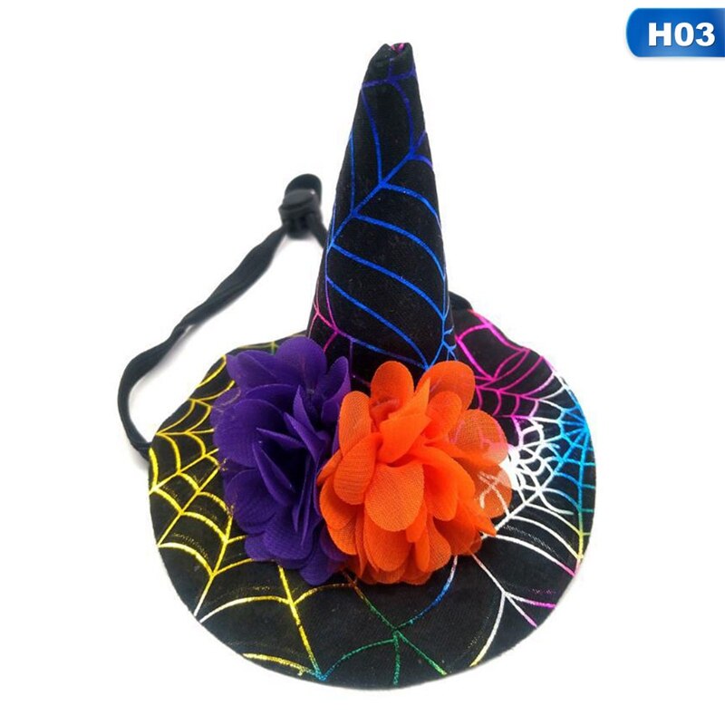 Halloween Hats Dog Cats Cute Pet Hat Cosplay Costume Casual Cotton Accessories Cap Spider Pumpkin Pet Products: H03