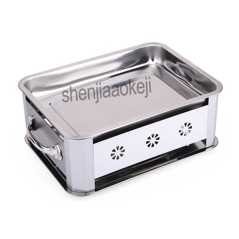 Stainless steel grilled fish stove thicken hotel commercial Grilled fish furnace carbon roasted charcoal alcohol grill fish oven