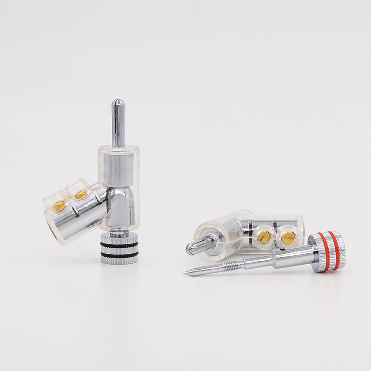 Speaker Cable Connector - Rhodium Plated Banana Plug - High-End Performance for Audio Cables