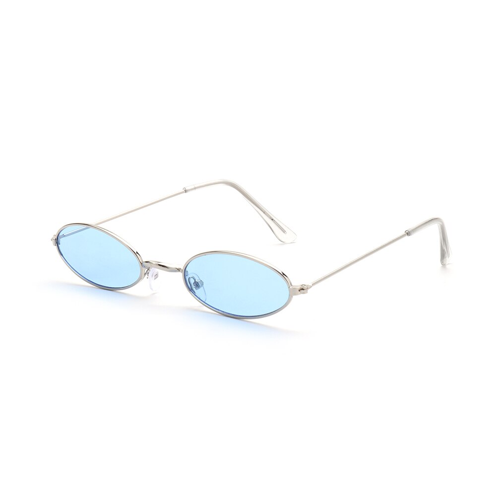 Oval Sunglasses For Women Classic Metal Small Frame Driving Sun Glasses Chain Vintage Shades Summer: SL