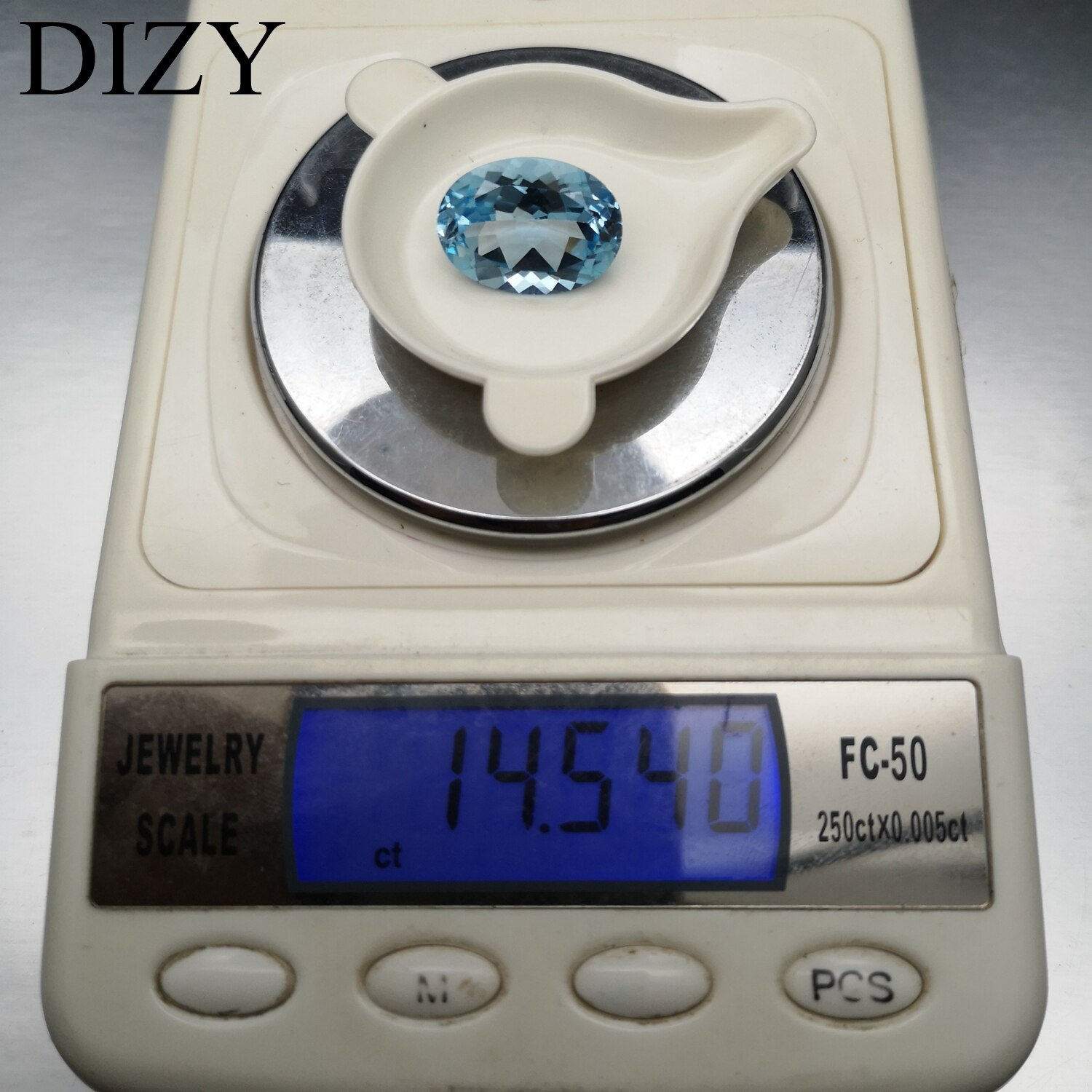 DIZY Sky Blue Topaz Ovale Gefacetteerde Cut 13*18mm 14.5Cts Natuurlijke Losse Edelsteen Voor Zilver en Goud diy sieraden Montage