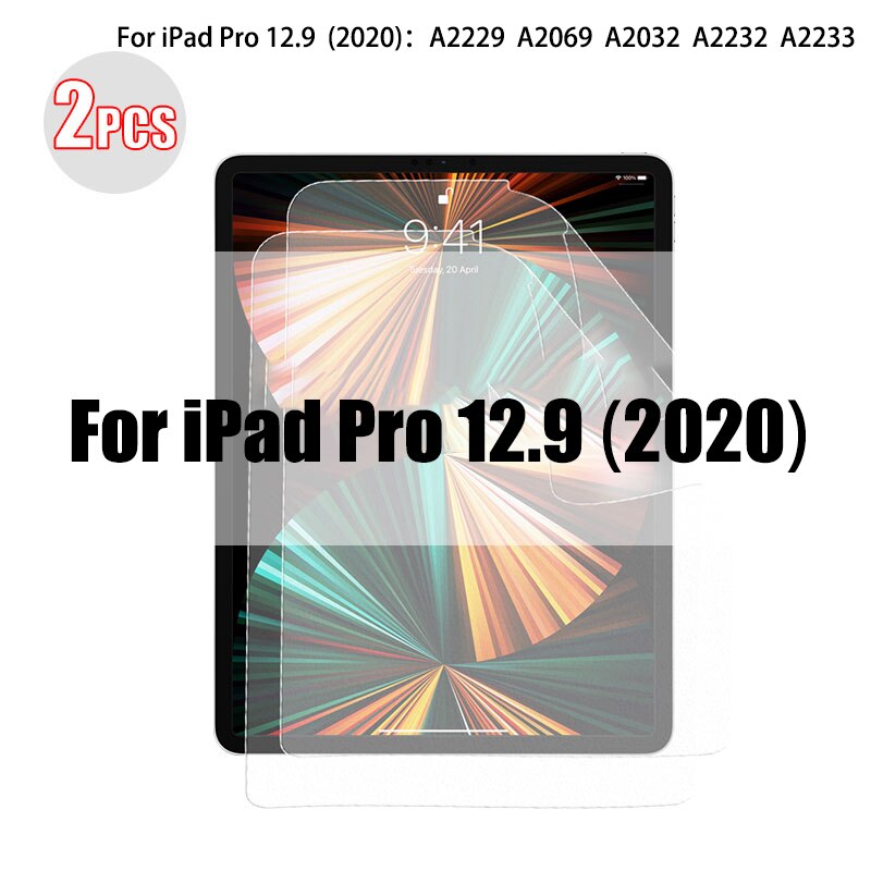 2 sztuk papieru Tablet jak Screen Protector dla Ipad Pro 11 12.9 2021 10.5 10.2 2020 9 Film dla Ipad Air Mini 6 5 4 3 2 1 bez szkła: For Pro 12.9 (2020)