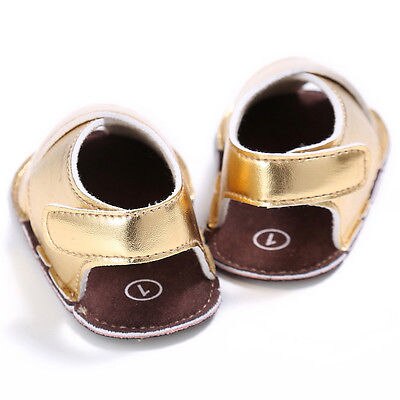 Sommer dejlige nyfødte piger babyandaler sommer sko bløde sål sandaler pu læder anti-slip