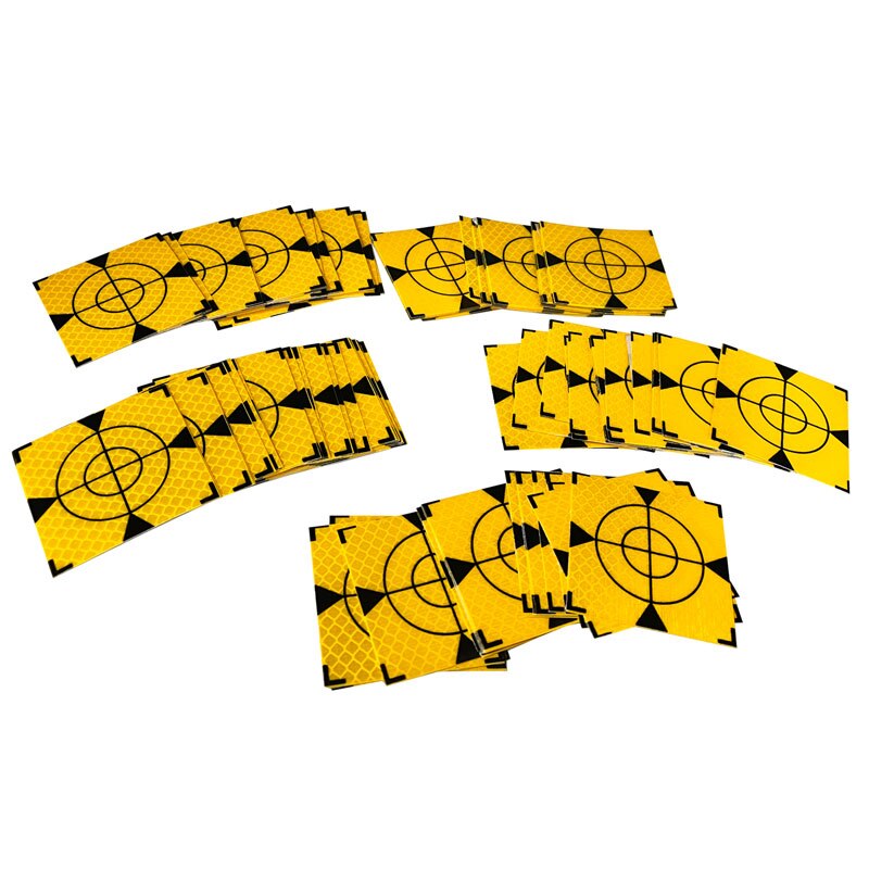 100pcs yellow reflector sheet reflective tape target for total station 20 30 40 50 60 MM Reflective Sticker
