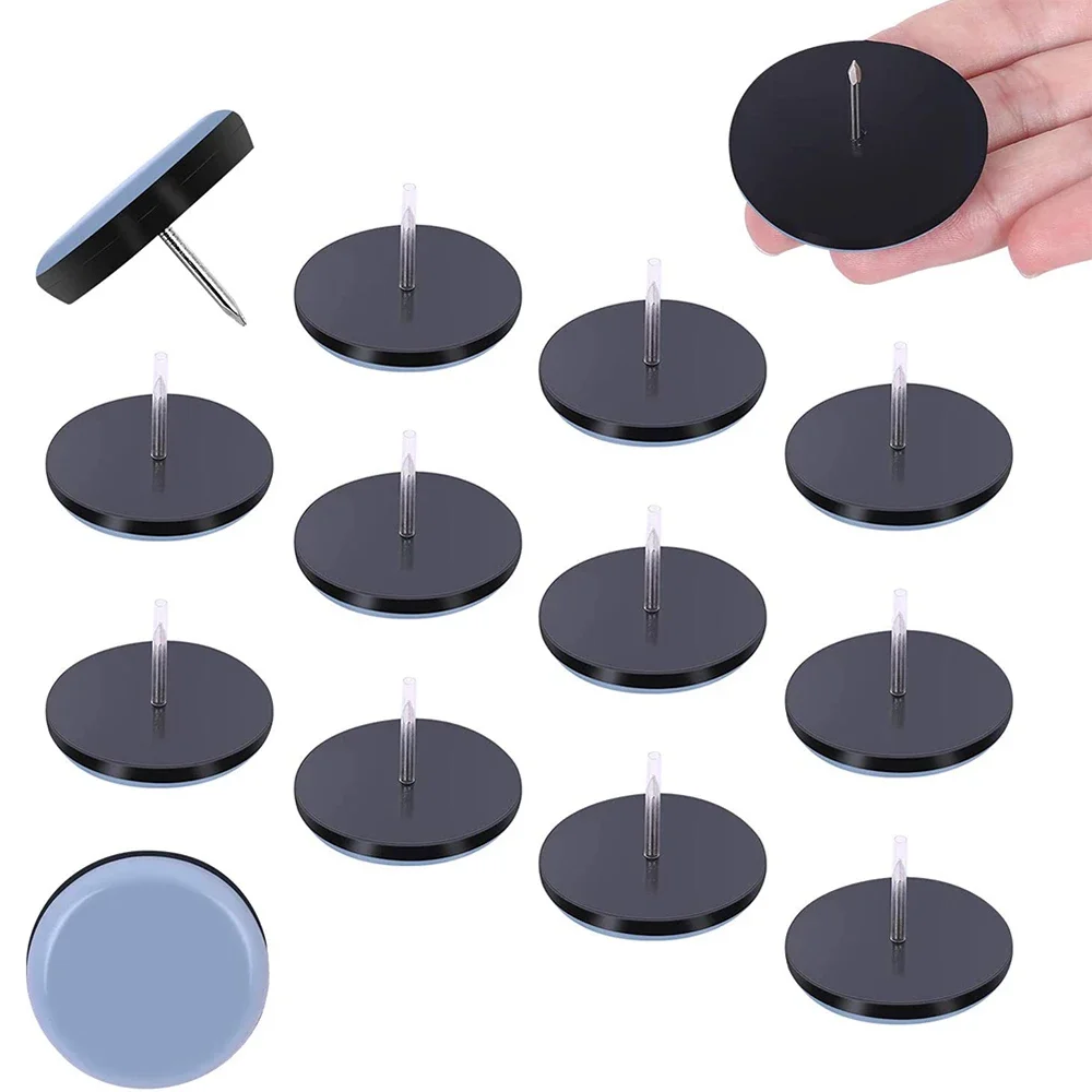 4/8/16PCS Furniture Leg Sliders Pads With Nail Feet Furniture Moving Gliders Mover Floor Protector for Tables Sofas Recliners