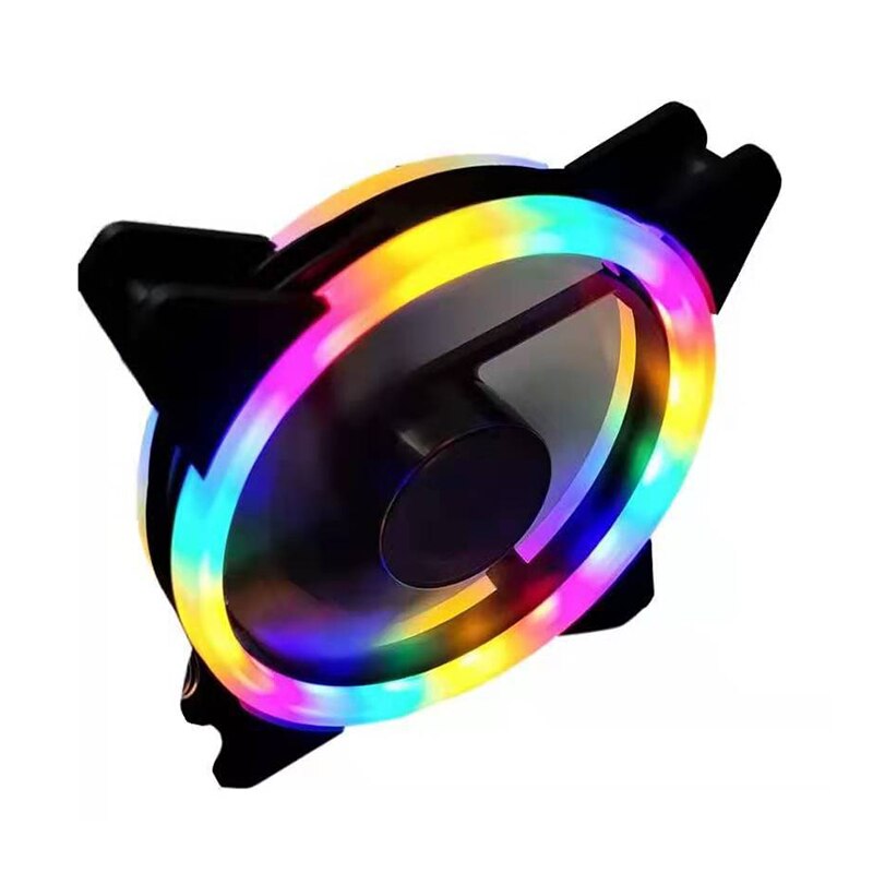 12CM 15LED 120mm PC Computer Super Mute LED Case Fan Cool LED Dual Aperture Computer Case Cooling High Performance Cooler: 05