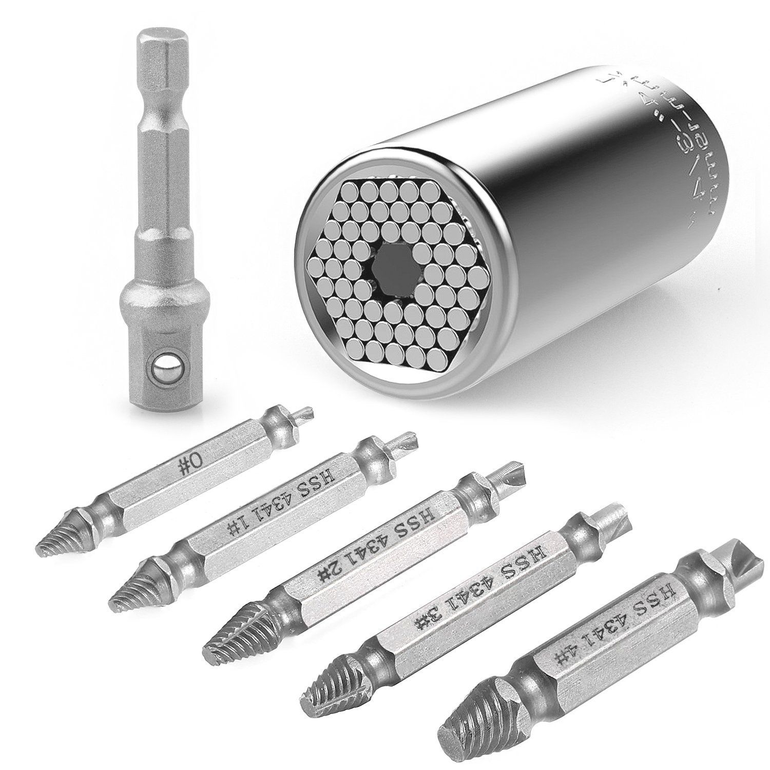 Socket Extractor Rench Universal Socket Damaged Screw Extractor Set, Mult... – Vicedeal