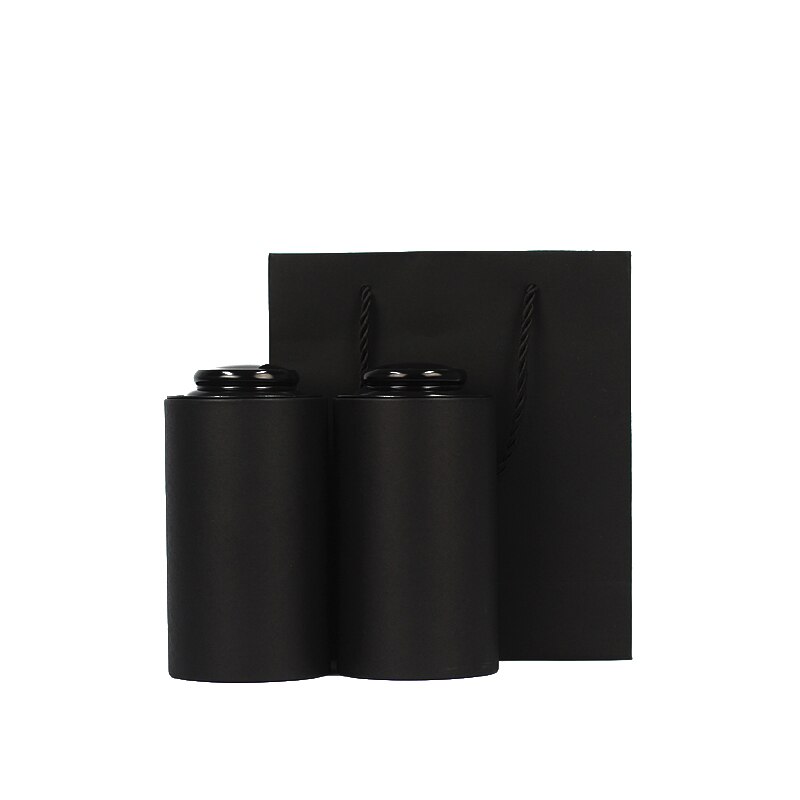 Xin jia yi emballage metal opbevaringsdåser med pagida-stil låg sort minimalistisk udvendig aluminiumsfolie til opbevaring af emnet