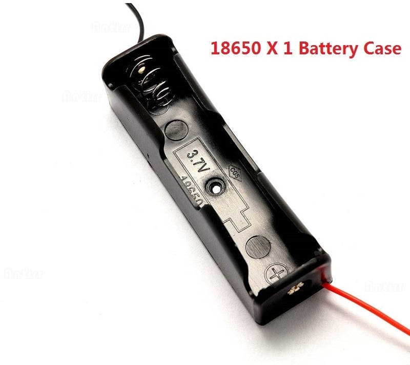 18650 Bateria Celular Titular Caixa De Armazenamento Caso, DIY Fio Aberto Pins, Drop Shipping, 1x2x3x4x18650: Preto