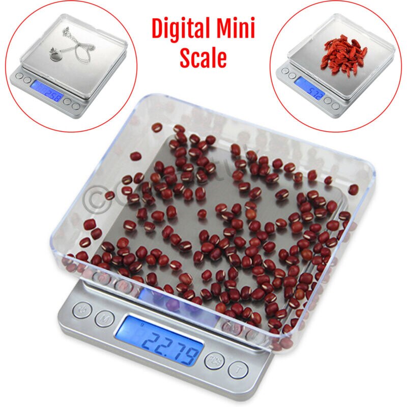 0.01-500g Kitchen Scales USB Charge LCD Electronic Scale Mini Precision Grams Weight Balance Scale Cooking Baking Measure Tool