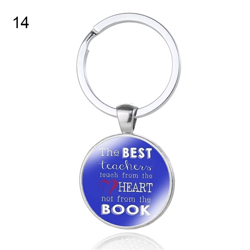 Voor lerarendag, onderwijsassistent, glazen hanger, sleutelhanger, sleutelhanger, waardering voor leraren, op voorraad: 14