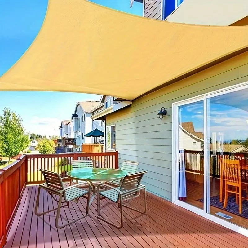 200x 400cm sommer utendørs skyggelegging beige skyggenett innpakket perforert skyggeduk fortykket varmeisolasjonsnett skyggenett