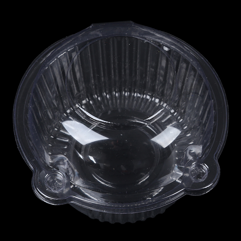 50 x Single Plastic Clear Cupcake Holder / Cake Container Dome Muffin Carrier