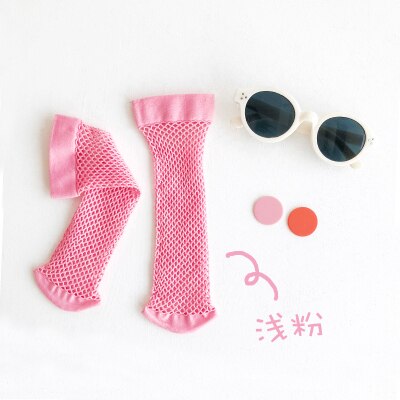 9 Colors Kid Toddler Candy Colors Breathable Mesh Fishnets Socks.Chic Children Baby Girl's Fishnet Socks In tube Sock Sox 3Y-8Y: 007