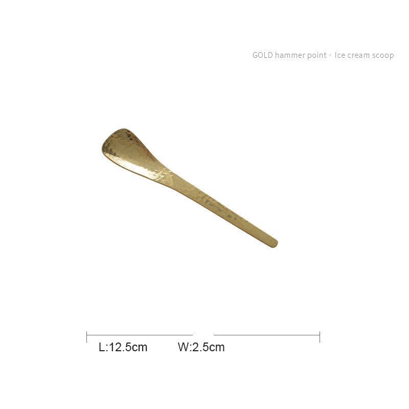 304 japanischen Stil Metall Geschirr Hammer Gittergewebe Löffel Kuchen Obst Gabel Edelstahl Nachtisch Kaffee Löffel Teelöffel: 4