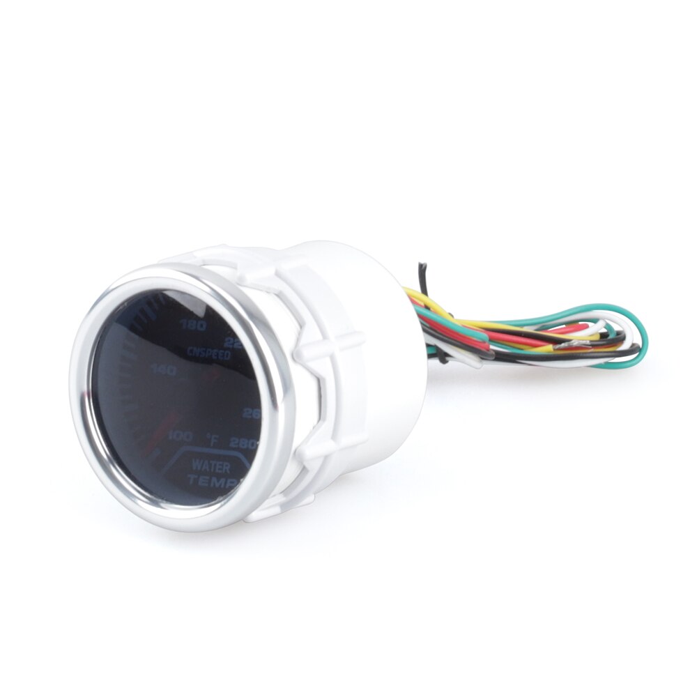 Auto Water Temp Gauge 2" 52mm Smoke Lens 100-280 ℉ Pointer Water Temperature Gauge Fahrenheit Car Meter YC101228-F