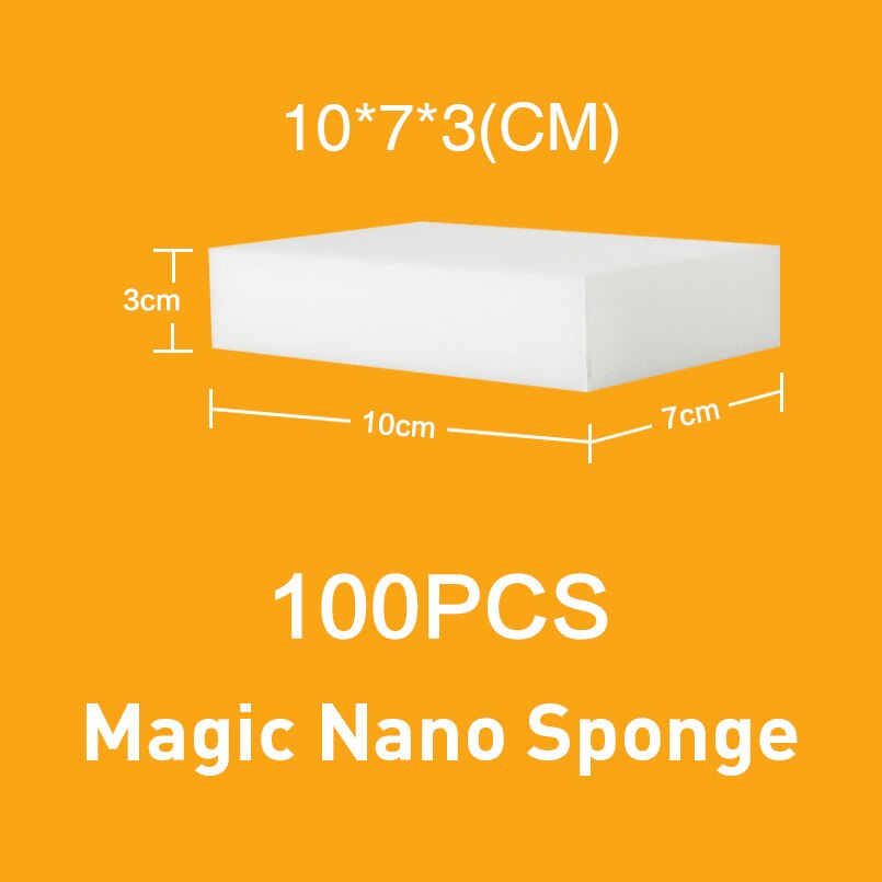 100*70*30mm 100 stk magisk svamp viskelæder køkken kontor badeværelse rent tilbehør / opvask af melamin svamp nano