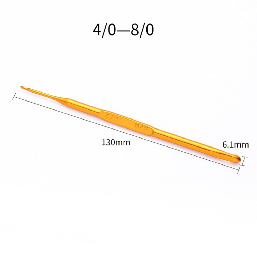 Ganchos de ganchillo de doble extremo, agujas de ganchillo doradas, agujas de tejer para suéter, tejido artesanal, herramienta de ganchillo hecha a mano, 1 piezas: Marfíl