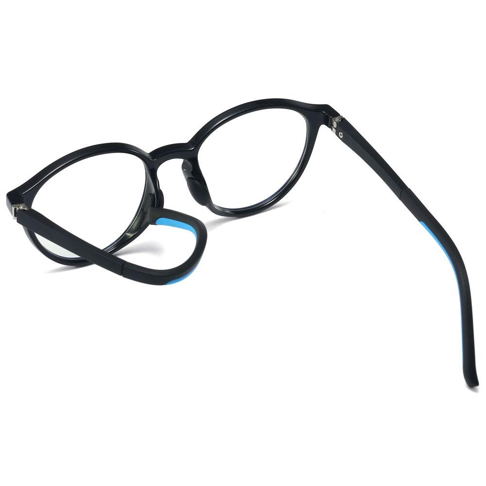 Peekaboo blue light blocking round frame glasses for kids girls boys tr90 transparent eyeglasses myopia accessories for students
