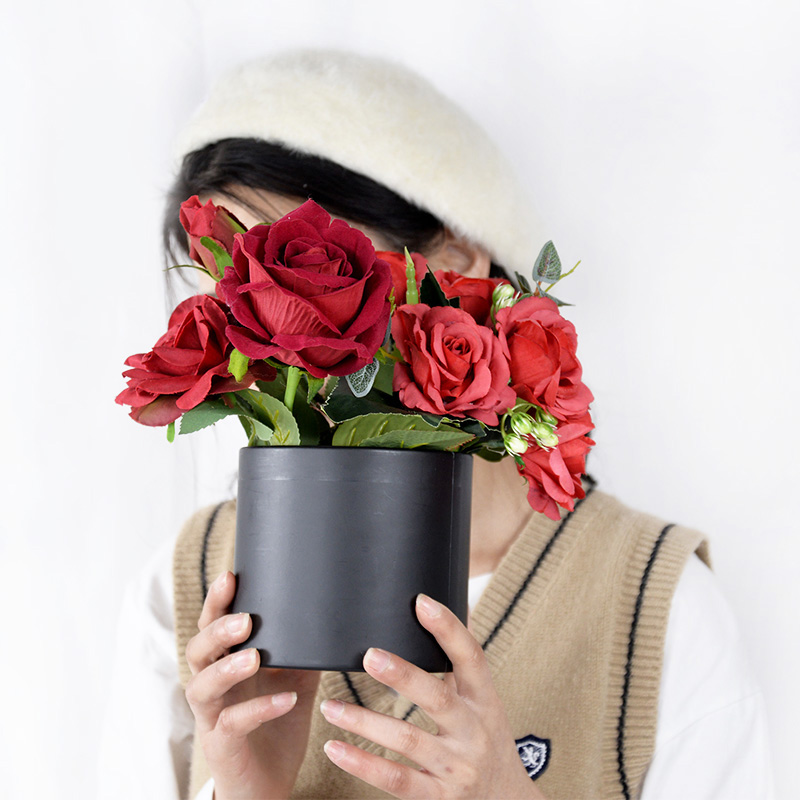 Runde Blumen Kasten Verpackung Papier Kasten Für Hochzeit Rose Strauß Lagerung Dekoration Geburtstag Party Valentinstag Liefert