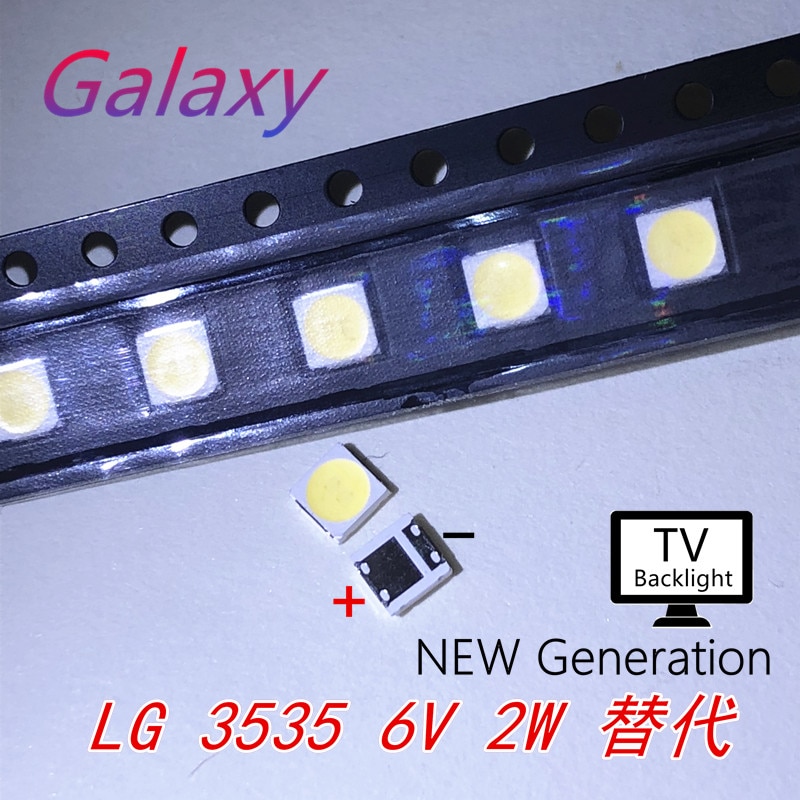 3535 6V Koud Wit Voor Lg Smd Led Chip-2 2W Voor Tv/Lcd Backlight Tv toepassing 60 Stks/partij