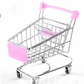 Mini Supermarkt Winkelen Trolley Telefoon Houder Bureau Opslag Speelgoed Winkelwagen Baby Speelgoed Handcarft Winkelwagen: 6