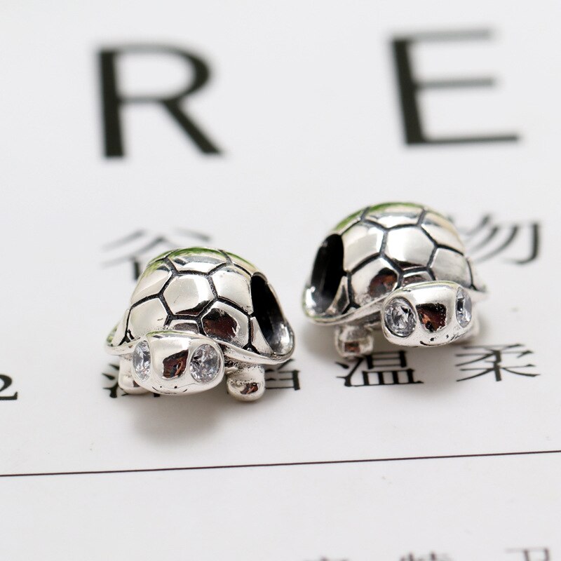 925 Sterling Silver Beads Animal Lion Snake Llama Fox Dog Charm Fit Pan Bangle Bracelet DIY Women Jewelry
