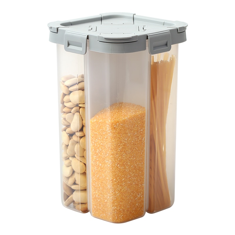 AMINNO Cereal Storage Container Plastic Cereal Dispenser Kitchen Dry Food Storage Container Oat Dispenser BPA-Free Box