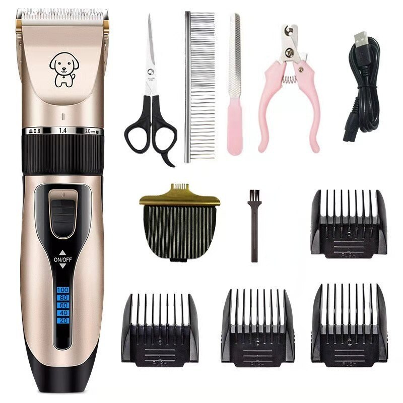 Professionele Hond Haar Trimmer Professionele Elektrische Tondeuse Voor Teddy Katten En Honden Huisdier Cutter Machine Scheerapparaat: F