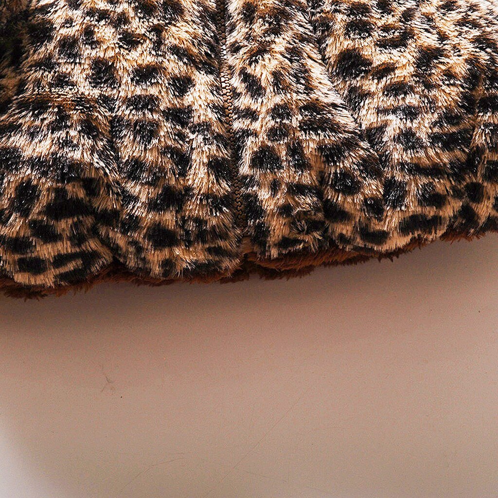Luipaard Jas Voor Meisjes Peuter Kids Baby Gril Jongen Fleece Leuke Oor Rits Dikke Kapmantel Warm Uitloper Dikke Herfst winter