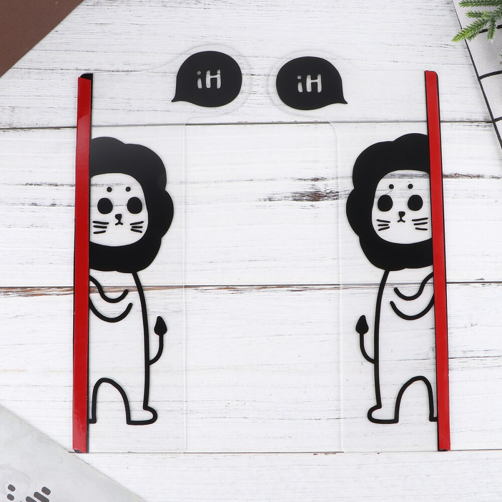 2Pcs Animal Monitor Memo Board Acrylic Message Board Note Holder Computer Monitor Side Panel Transparent Memo Pad