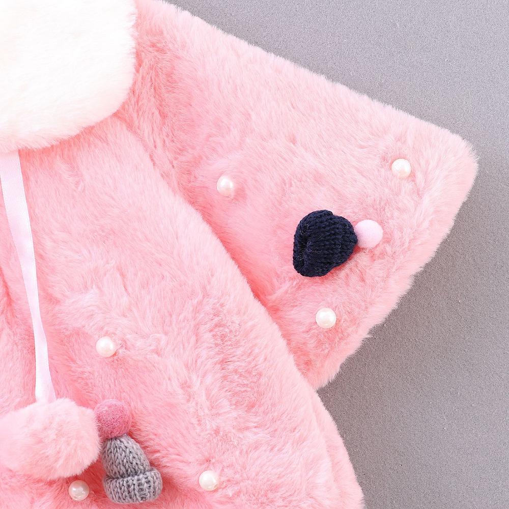 Baby Girls Infant Winter Warm Coat Cloak Jacket Wool Blends Thick Warm Clothes Down Jacket Outerwear Coats