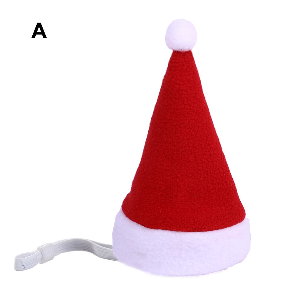 Nieuw huisdier kerstmuts kerst kat hond winter warme pluche muts kerstfeest decoratie hoed grappig schattig: A