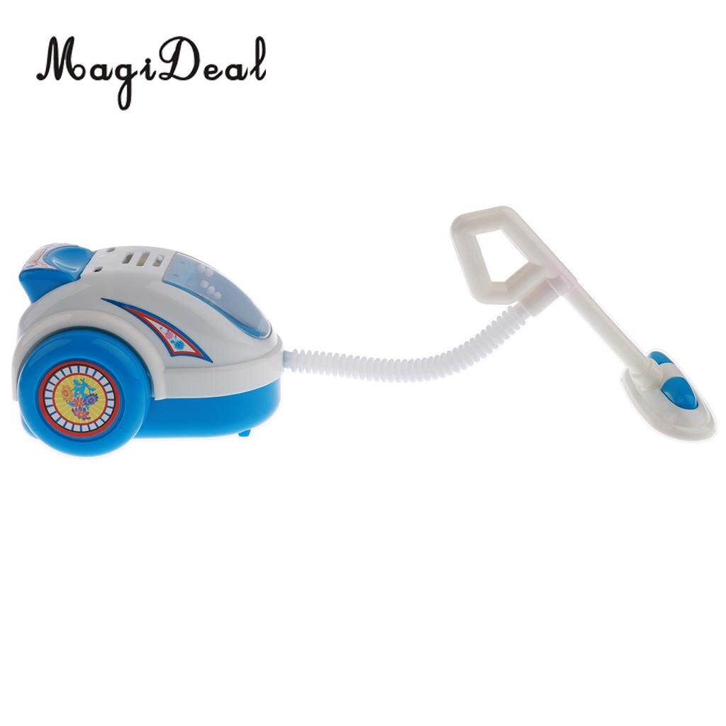 Magideal Plastic Simulatie Miniatuur Huishoudapparatuur Voor Kids Kinderen Pretend Rollenspel Meubels Speelgoed-Blauw Stofzuiger