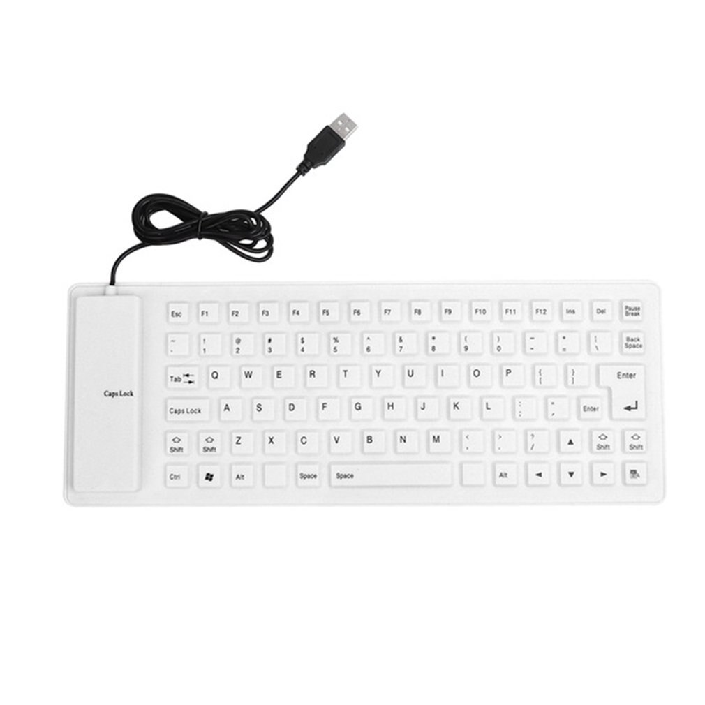 Portable USB Keyboard Flexible Water Resistant Soft Silicone Gaming keyboard for Tablet Computer Laptop PC