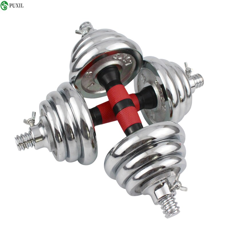 15KG adjustable weight dumbbells fitness dumbbell electroplating weight bars gym dumbbells barbell set for men Body Building
