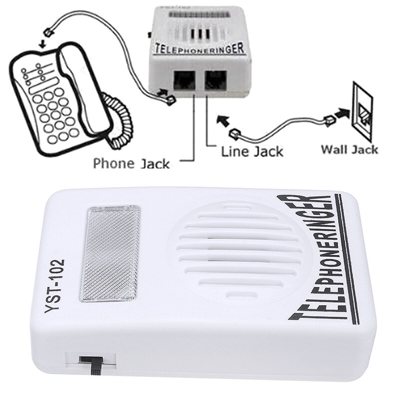 Sonnerie de téléphone Extra-forte 95db pour le bureau et la maison, sonnerie fixe, amplificateur sonore, sans batterie, sans cordon d'alimentation