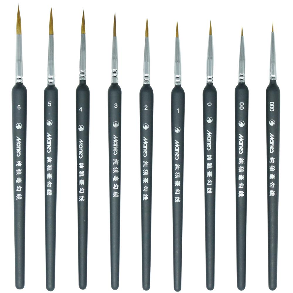 Juego de pinceles de línea de gancho, pinceles de pintura para acuarela, pintura al óleo de acrílico, delineador de dibujo, lápiz pincel para pintar, perfilador de gancho