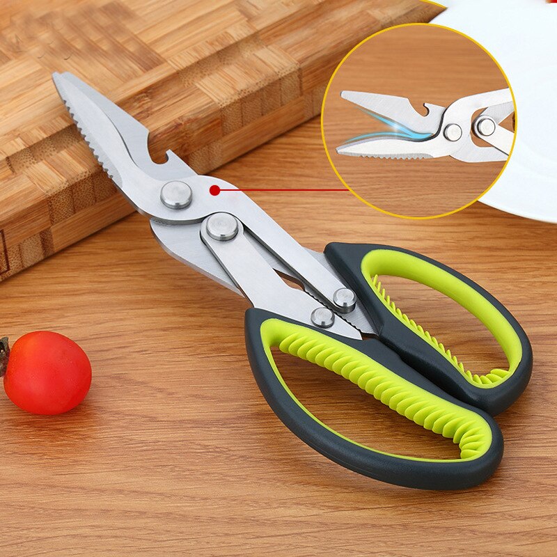 Kitchen Scissors 6 In Heavy Duty Curved Multifunctional Chicken Bone Scissors for Food Vegetable Fishing Cooking Knife