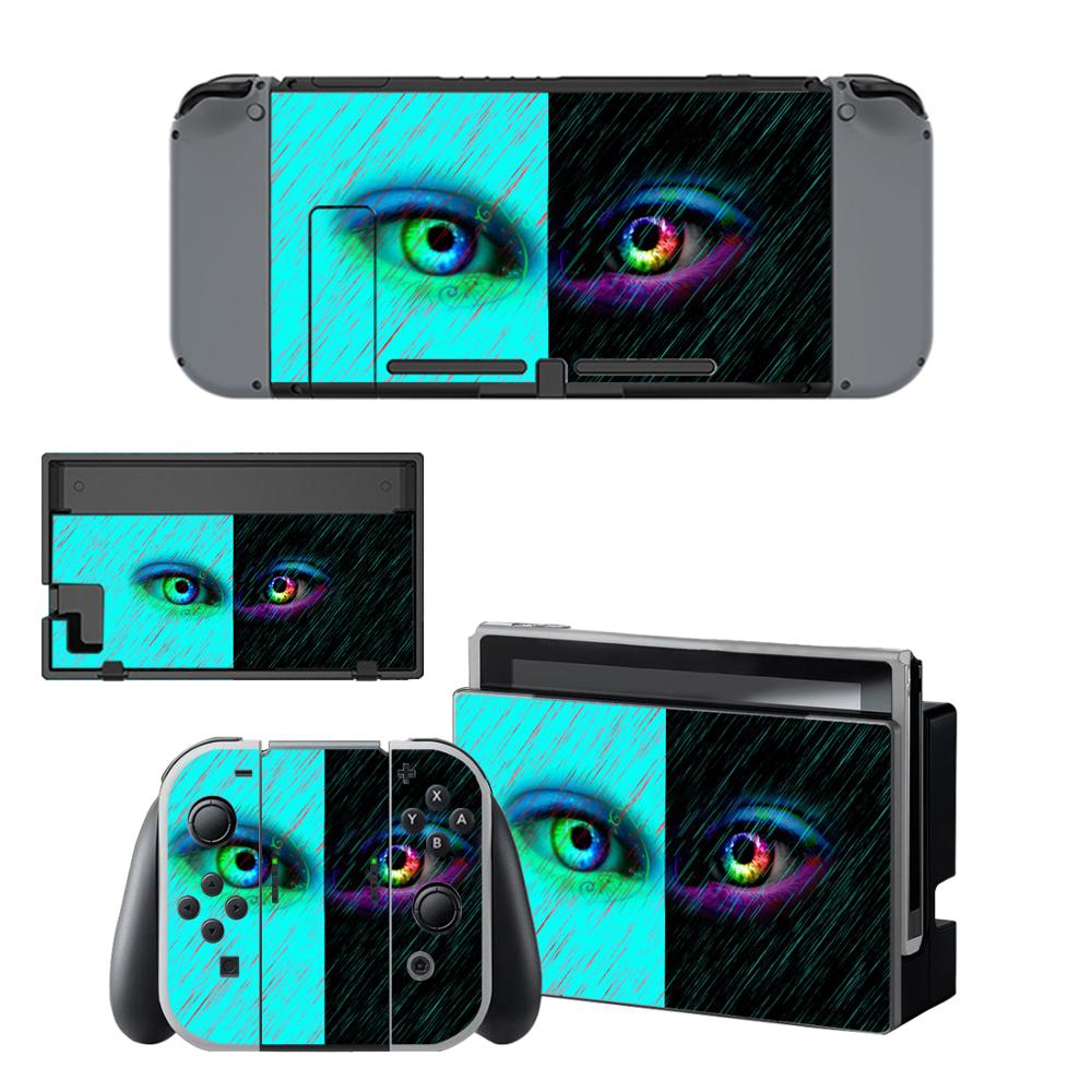 Waterdichte Frontjes Vinyl Skin Decal Stickers Cover Voor Nintendo Switch (Console & Joy-Con & Dock & Grip) # YSNS0101-0116: YSNS0114