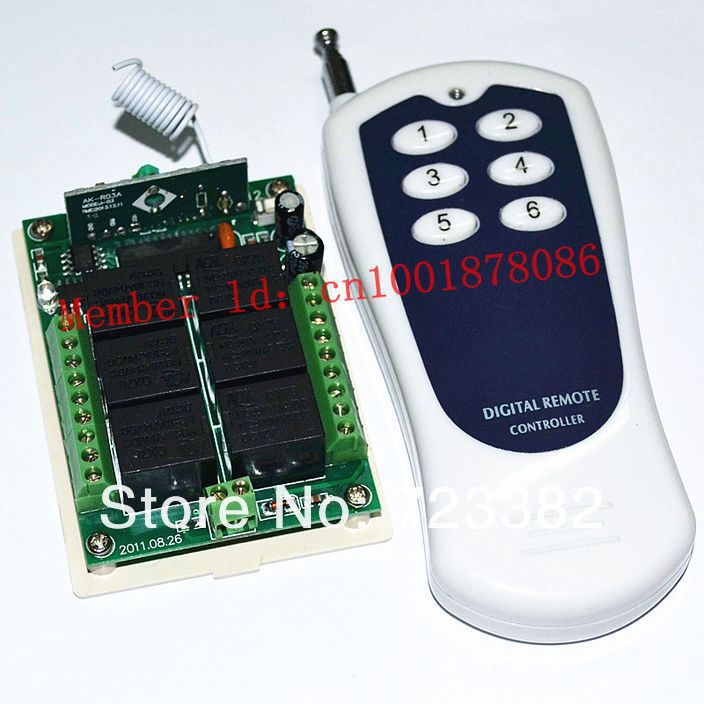 Télécommande sans fil, système de commande à distance, récepteur et émetteur, DC 12V 6CH,