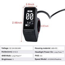 Electric Bicycle Display Screen SW102 LCD Mini Waterproof Speed Controller for Bafang Bbs01 Bbs02 Bbshd Mid Motor