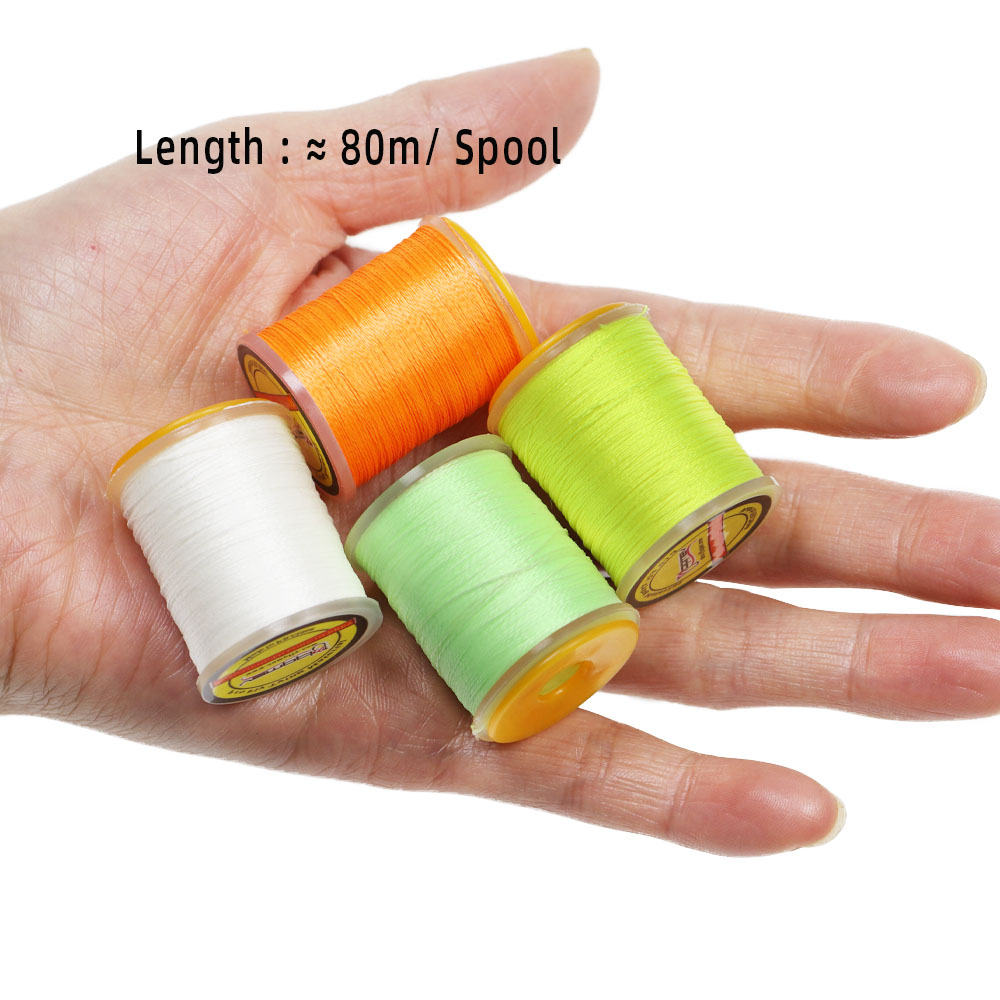 WIFREO-Hilo de atado de moscas Lumo 150D para Lucio, Lucio, moscas, UV Fluo, poliéster, bricolaje, gancho de asistencia, línea de encuadernación, accesorios de pesca, aparejos